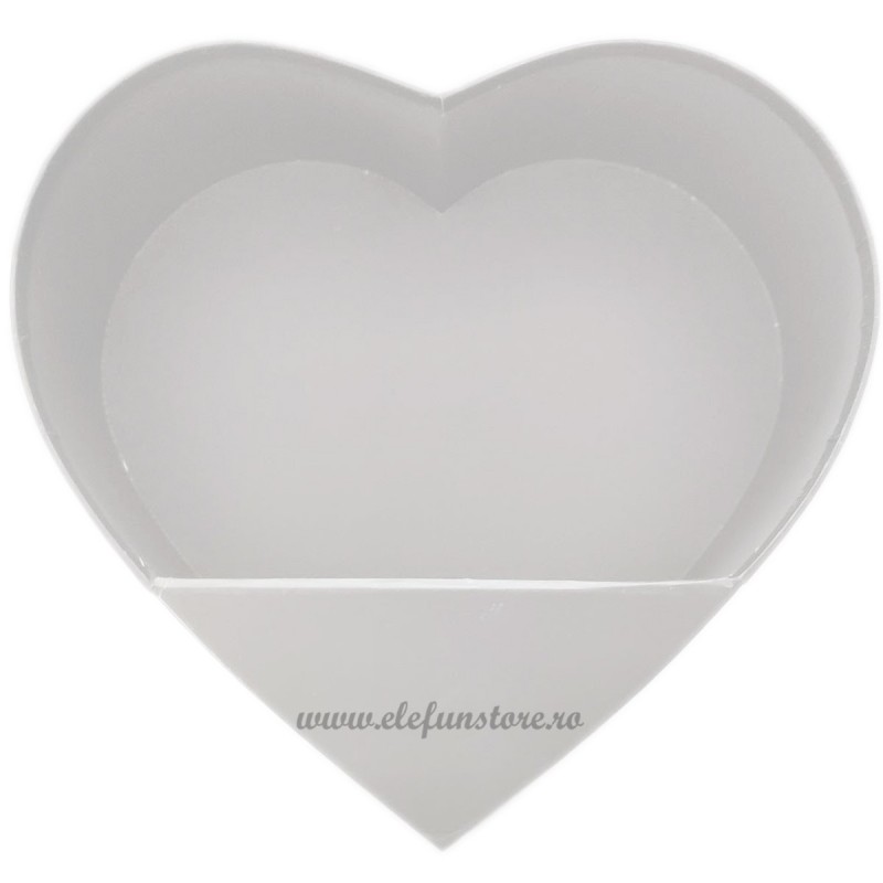 Cutie Inima Alba cu Stativ Pliabil 25 cm
