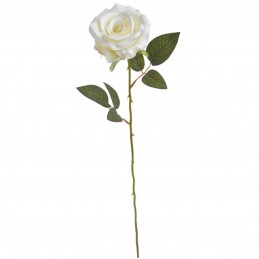 Trandafir artificial alb 56 cm