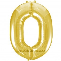 Balon Cifra 0 Auriu Slim 100 cm
