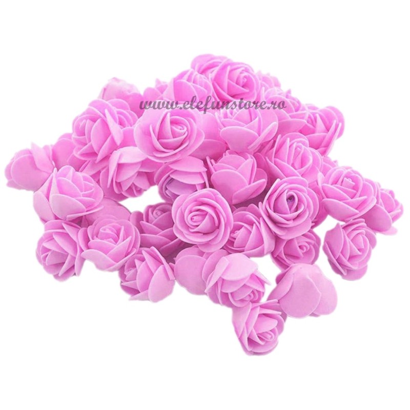 In detail Sentimental monthly Noutati - Set 500 trandafiri din spuma roz 4cm