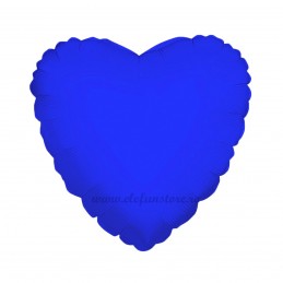 Balon Inima 60 cm Albastru Metalizat