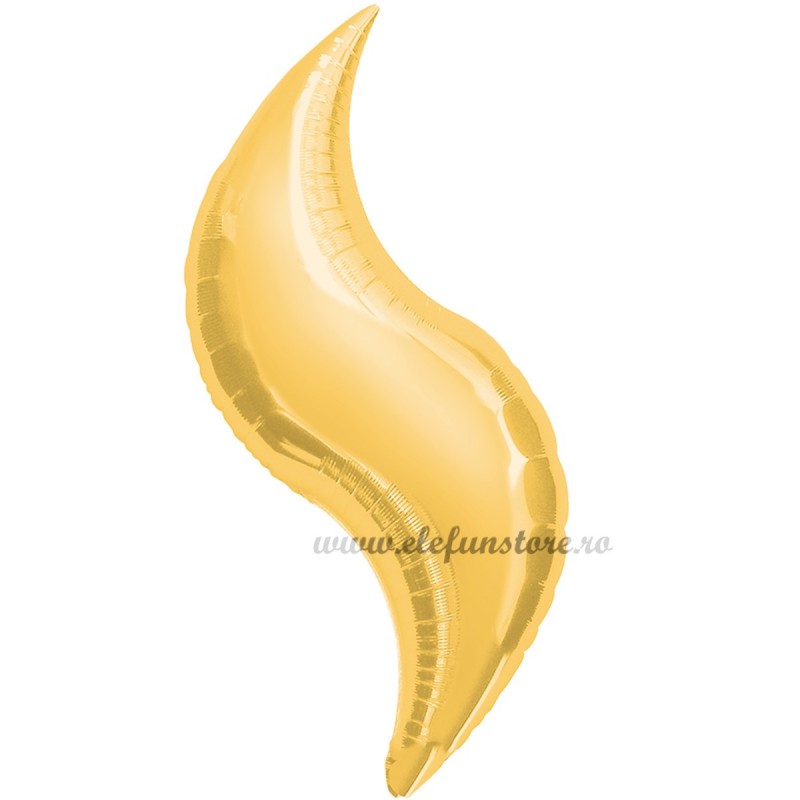 Balon S Curbat 100 cm Auriu Metalizat