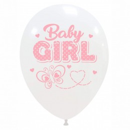 Set 10 baloane Baby Girl Fluturas