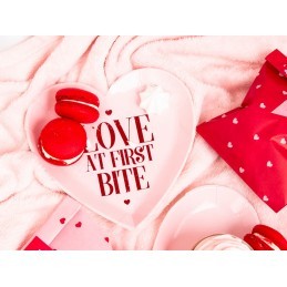 Set 6 farfurii inima roz Love at first bite 18.5cm