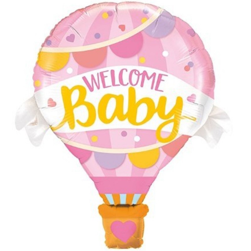 Balon cu aer cald Welcome Baby Girl 70cm