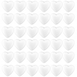 Set 35 inimioare din polistiren albe 4cm