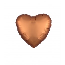 Balon Inima Rose Gold Satin 25 cm