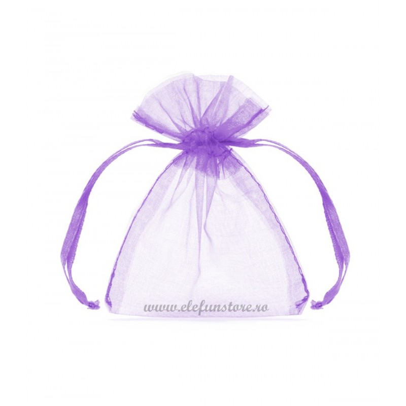 Saculet organza lila, 12*10 cm