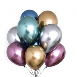 Set 10 Baloane Chrome Verde Lime 30 cm