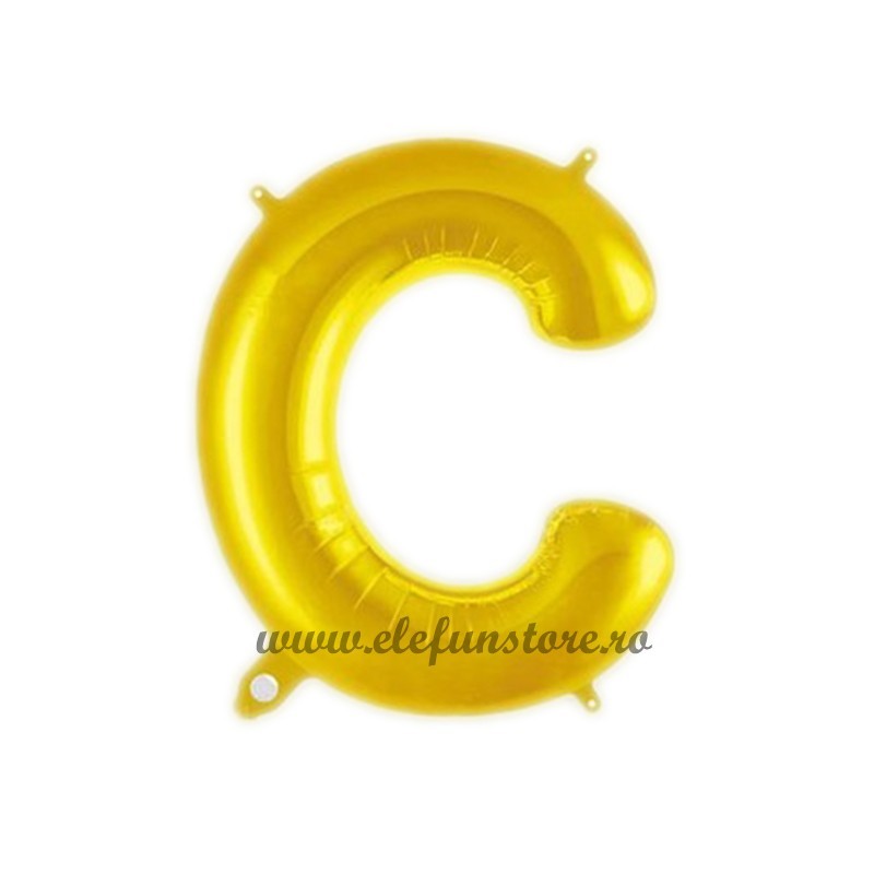 Balon " Litera C " Shiny Gold Slim