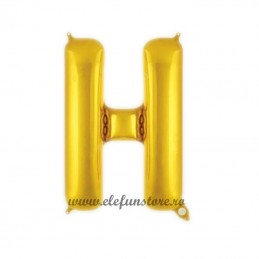 Balon " Litera H " Shiny Gold Slim