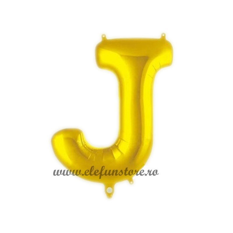 Balon " Litera J " Shiny Gold Slim