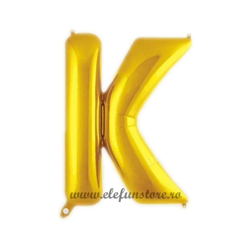 Balon " Litera K " Shiny Gold Slim