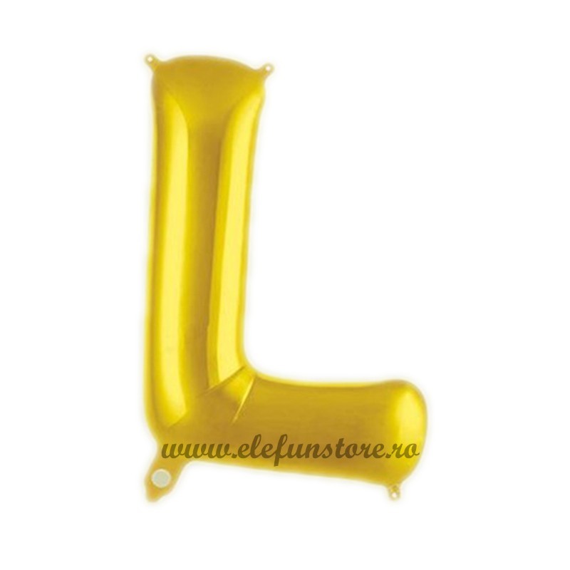 Balon " Litera L " Shiny Gold Slim