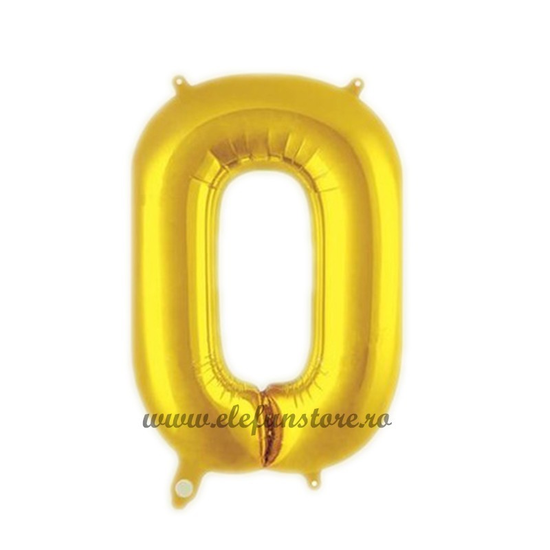 Balon " Litera O " Shiny Gold Slim