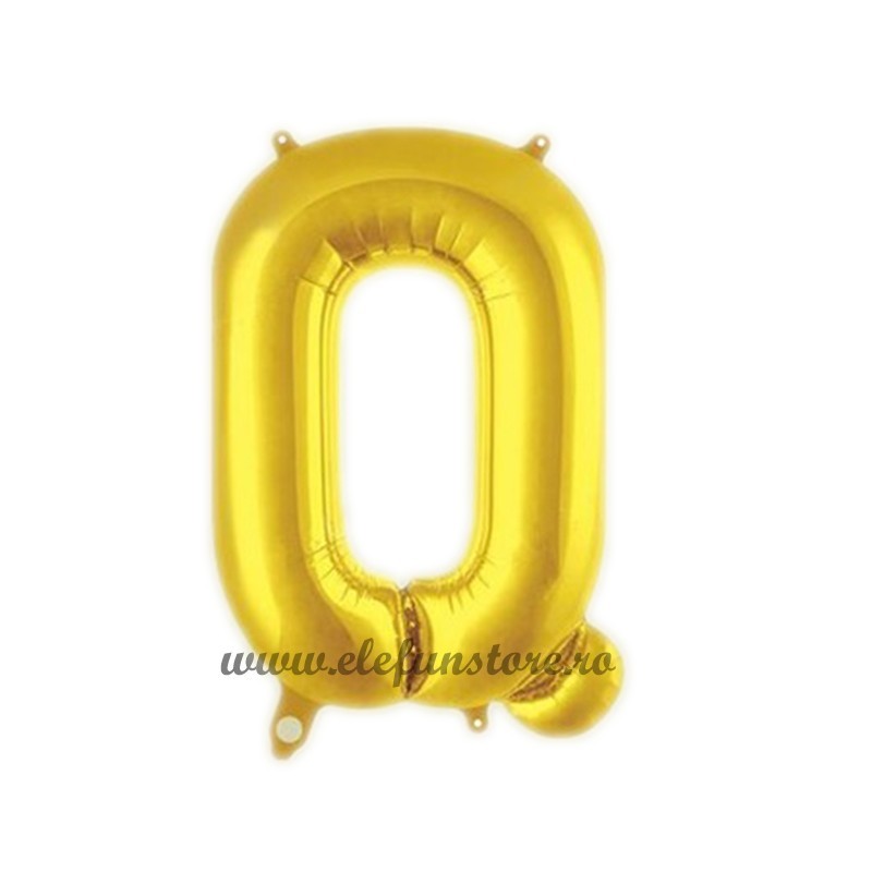 Balon " Litera Q " Shiny Gold Slim