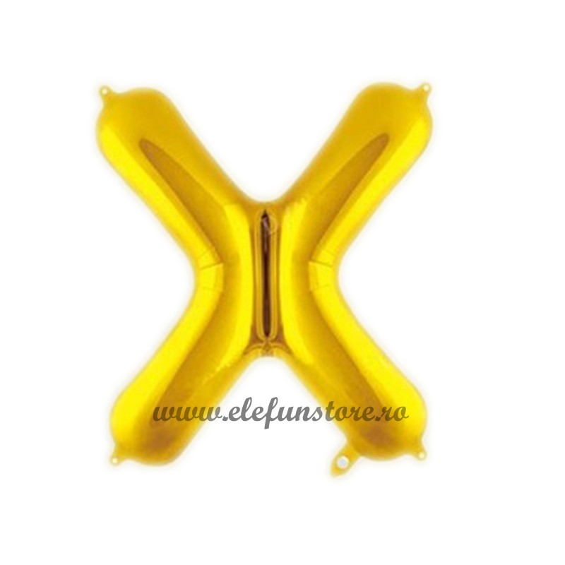 Balon " Litera X " Shiny Gold Slim