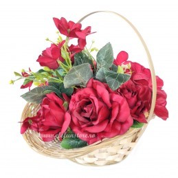 Cosulet Florentin din ratan natur, H 30 cm