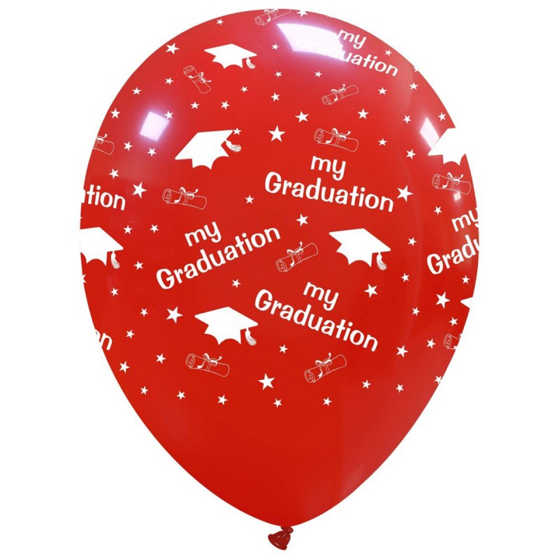 Set 10 baloane rosii My Graduation absolvire