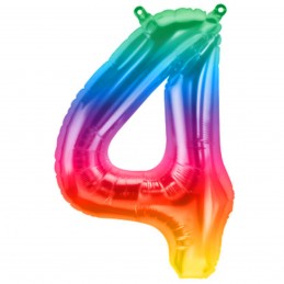 Balon Cifra 4 Jelly Rainbow...