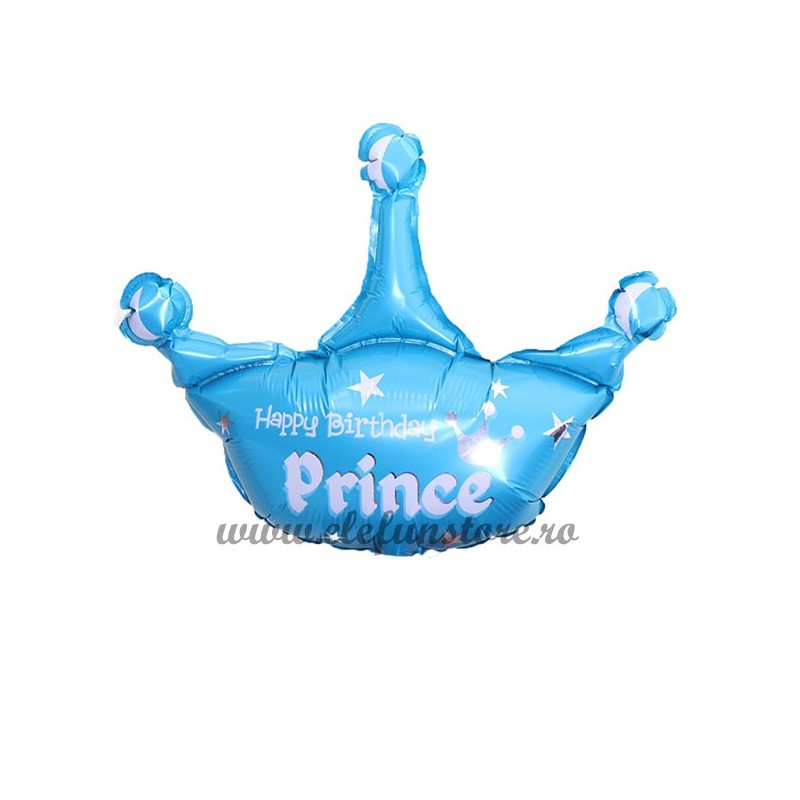 Balon Coroana Happy Birthday Prince 80x100cm