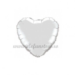 Balon Inima Argintie 25 cm