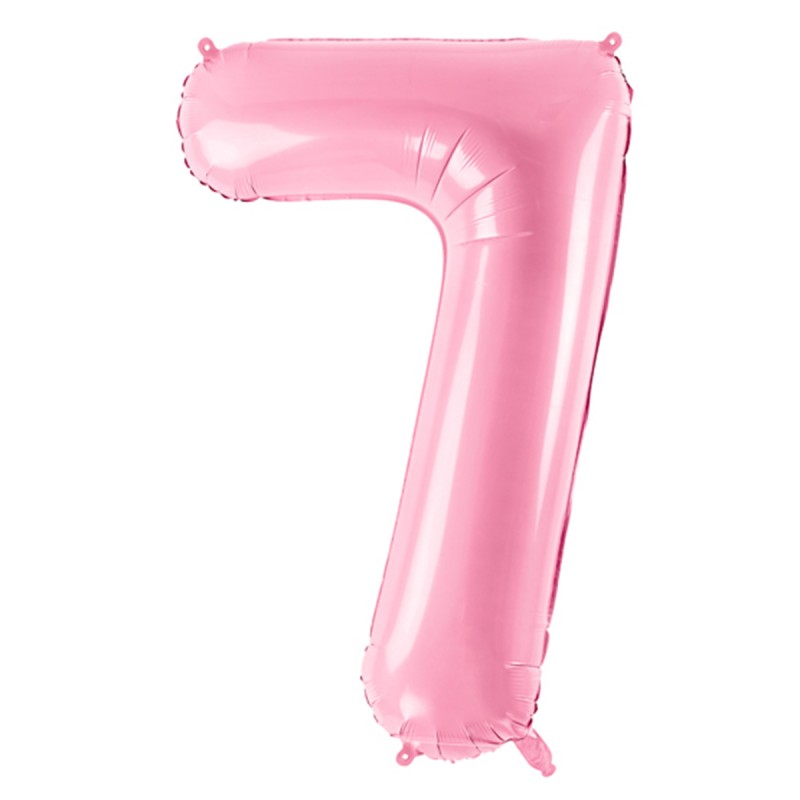 Balon Cifra 7 Baby Pink