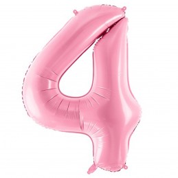 Balon Cifra 4 Baby Pink