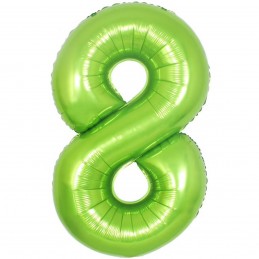 Balon Cifra 8 verde 100cm