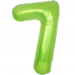 Balon Cifra 7 verde 100cm