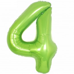 Balon Cifra 4 verde 100cm