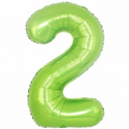 Balon Cifra 2 verde 100cm