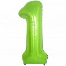 Balon Cifra 1 verde 100cm