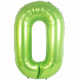 Balon Cifra 0 verde 100cm