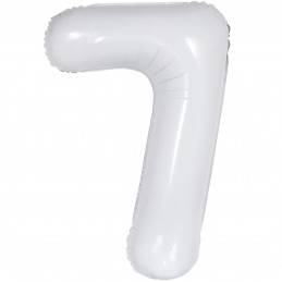 Balon Cifra 7 alb 100cm