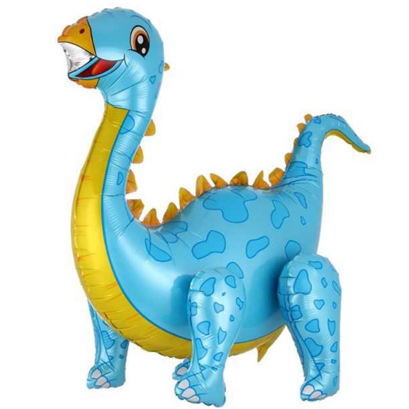 Balon 3D Baby Brontozaur, dinozaur bleu 92 cm