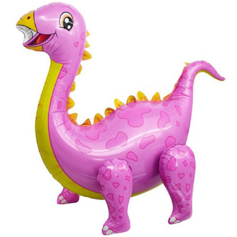 Balon 3D Baby Brontozaur, dinozaur roz 92 cm