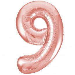 Balon Cifra 9 Rose Pink 100cm