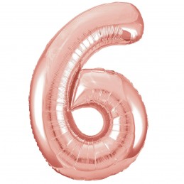 Balon Cifra 6 Rose Pink 100cm