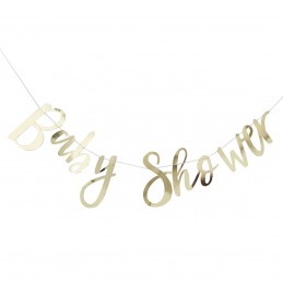 Banner Baby Shower auriu