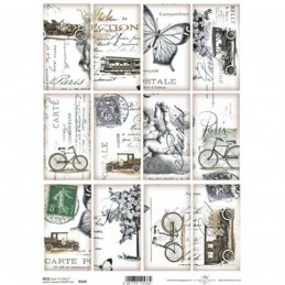 Coala decoupage Vintage Postcards, hartie din orez A4 R543