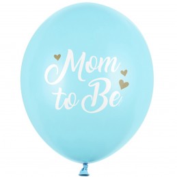 Set 5 baloane MOM TO BE bleu