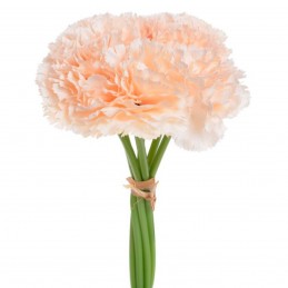 Flori artificiale | garoafe somon 6 fire 23 cm