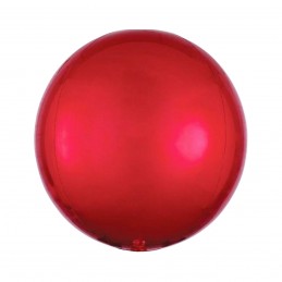 Balon Sfera 3D 25cm Rosu Satin