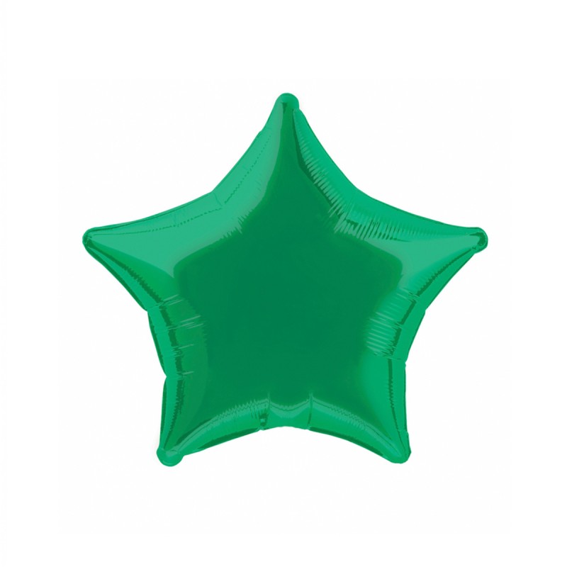 Balon Folie Stea Verde Metalizat 25 cm