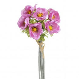 Flori artificiale | Anemone roz 6 fire 30cm