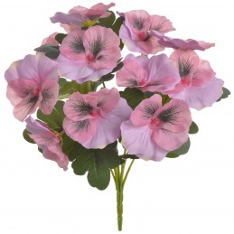 Panselute roz | buchet flori artificiale 7 fire 32cm