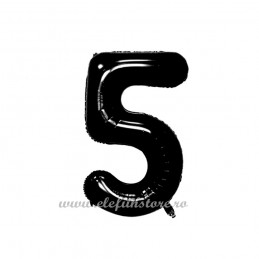 Balon Negru Cifra 5 100cm