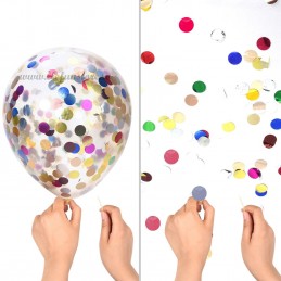 Set 10 Baloane cu Confetti Mov