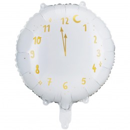Balon rotund alb cu ceas...